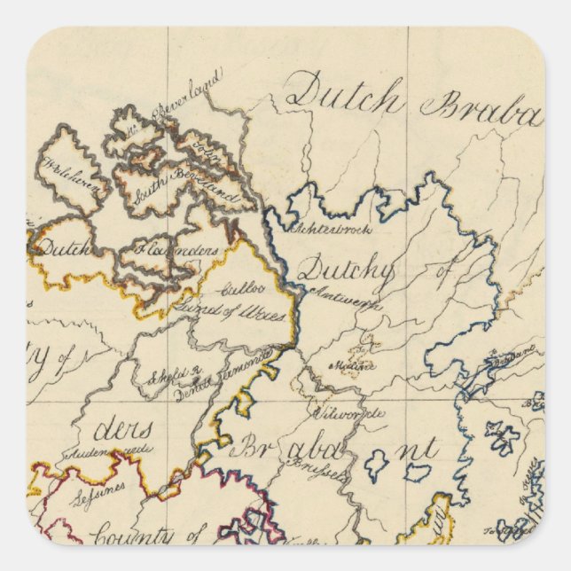 Adesivo Quadrado Países Baixos 3 (Frente)