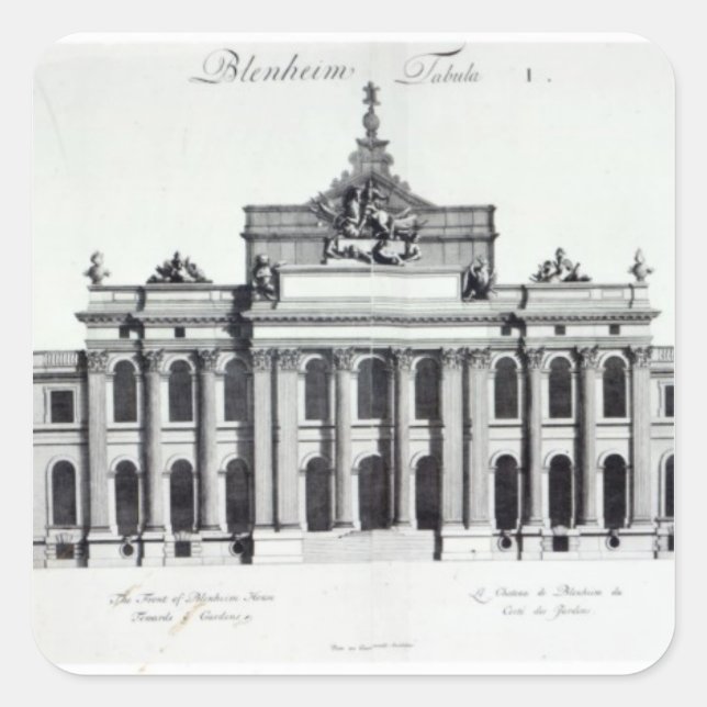 Adesivo Quadrado Palácio Blenheim (Frente)