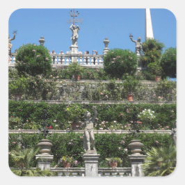 Adesivo Quadrado Palácio Borromeo em Stresa, Itália