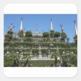 Adesivo Quadrado Palácio Borromeo em Stresa, Itália