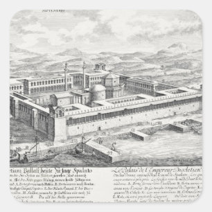 Adesivo Quadrado Palácio do Diocleto (245-313), Dividido, Jugoslávi