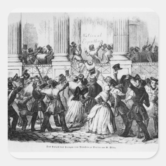 Adesivo Quadrado Palácio dos Príncipes da Prússia em Berlim (Frente)