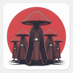 Adesivo Quadrado Palangreiros Noturnos de Cogumelo