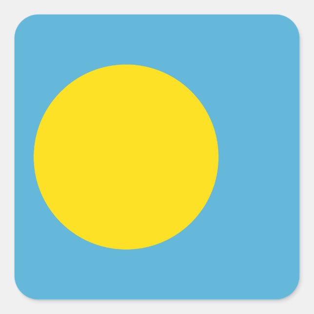 Adesivo Quadrado Palau Flag (Frente)