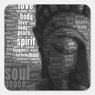 Adesivo Quadrado Palavras Budistas da Sabedoria