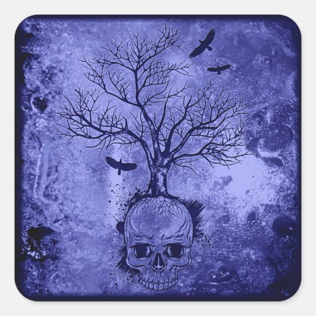 Adesivo Quadrado Palavras de logotipo do Cavaleiro do Gideon (Frente)