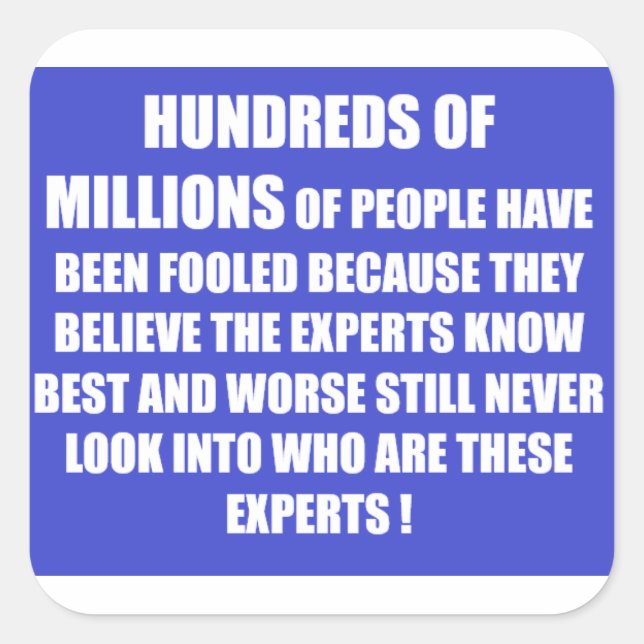 Adesivo Quadrado Palavras de sabedoria azul e branca (Frente)