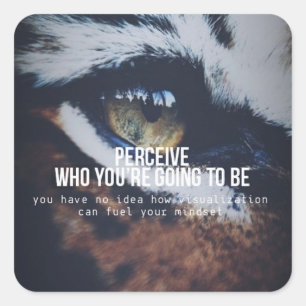 Adesivo Quadrado Palavras Motivacionais - Perceber e Visualizar