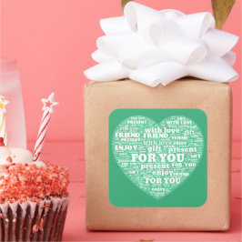 Adesivo Quadrado Palavras-Palavras