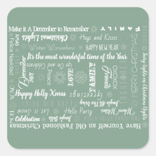 Adesivo Quadrado Palavras Personalizadas Melhores Desejos