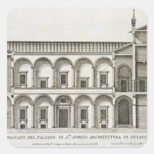 Adesivo Quadrado Palazzo di Santo Spirito, de "dos di Roma