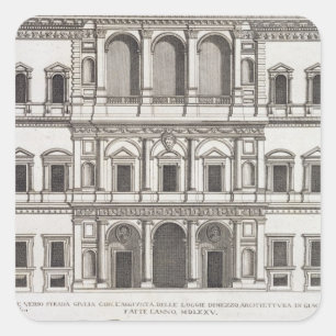 Adesivo Quadrado Palazzo Farnese, de "Palazzi di Roma", parte I, p