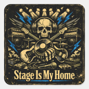 Adesivo Quadrado Palco É Minha Casa – Orgulho do Rock Performer