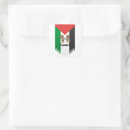 Adesivo Quadrado Palestina bandeira texto árabe