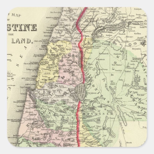 Adesivo Quadrado Palestina, Jerusalém 2 (Frente)