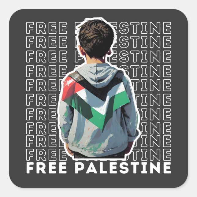 ADESIVO QUADRADO PALESTINA LIVRE (Frente)