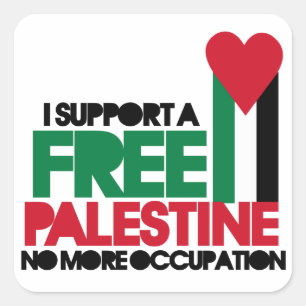 Adesivo Quadrado Palestina Livre