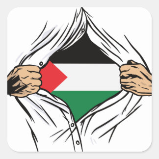 Adesivo Quadrado Palestine Flag for Palestinian