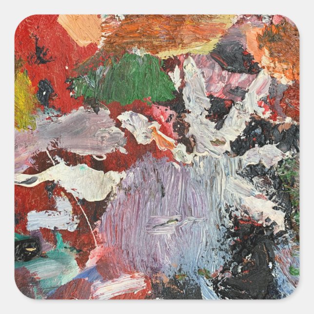 Adesivo Quadrado Paleta de artistas (Frente)