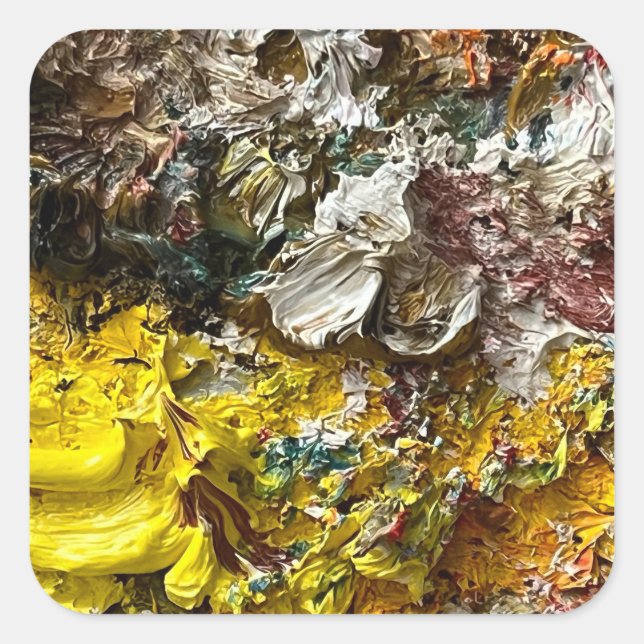 Adesivo Quadrado Paleta de artistas #1 (Frente)