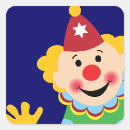 Adesivo Quadrado Palhaço de circo