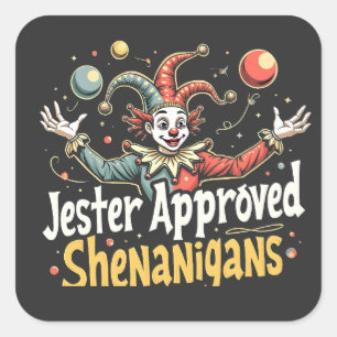 Adesivo Quadrado Palhaço de circo de Shenanigans aprovado por Jeste