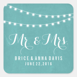 Adesivo Quadrado Palhetas De Casamento Leve Aqua Summer String