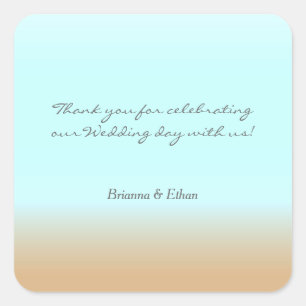 Adesivo Quadrado Palito Elegante de Ombre de Praia