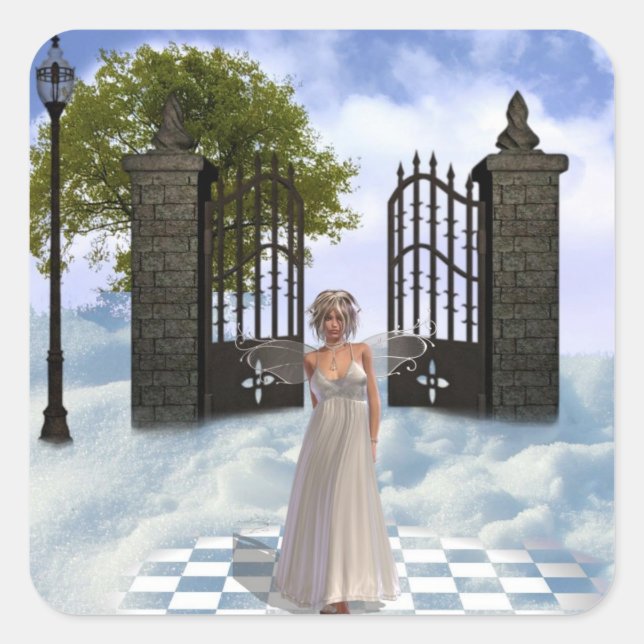 Adesivo Quadrado Palitos de anjo do céu (Frente)