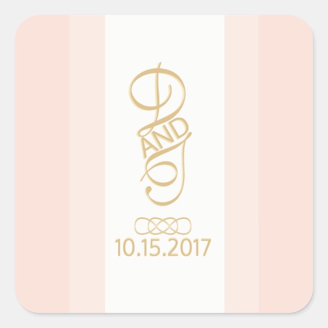 Adesivo Quadrado Palitos redondos e Dourados (Frente)