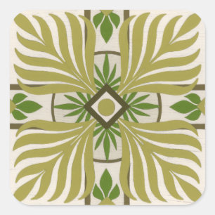 Adesivo Quadrado Palm Motif II não embelezado