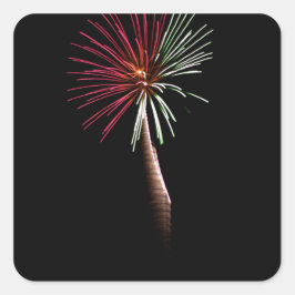 Adesivo Quadrado Palm Stick Vermelho e Verde