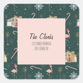 Adesivo Quadrado Palm Tree do Natal do século meio