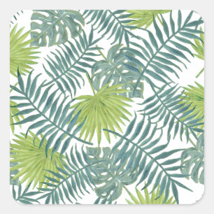 Adesivo Quadrado Palm Tree Fronds Pintando Havaiano