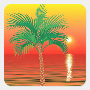 Adesivo Quadrado Palm Tree Sticker