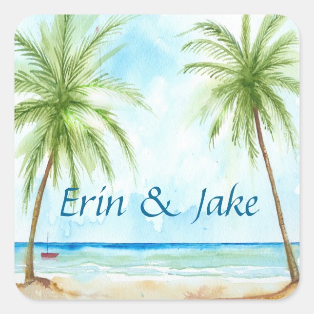 Adesivo Quadrado Palm Tree Sticker (Frente)