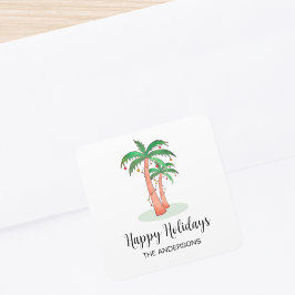 Adesivo Quadrado Palm Tree Sticker Tropical Holidays