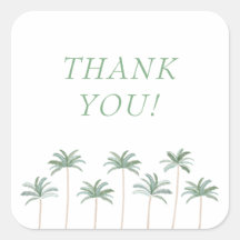 Palm Trees Elegantes Obrigado Sticker