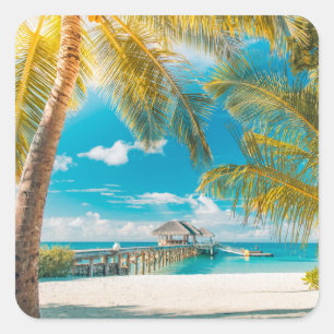 Adesivo Quadrado Palmeiras ao Sol