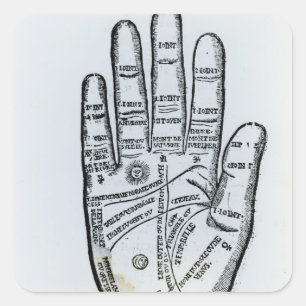 Adesivo Quadrado Palmistry
