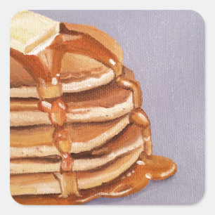 Adesivo Quadrado Pancakes Buttermilk Pancakes Pintel do Café da Man
