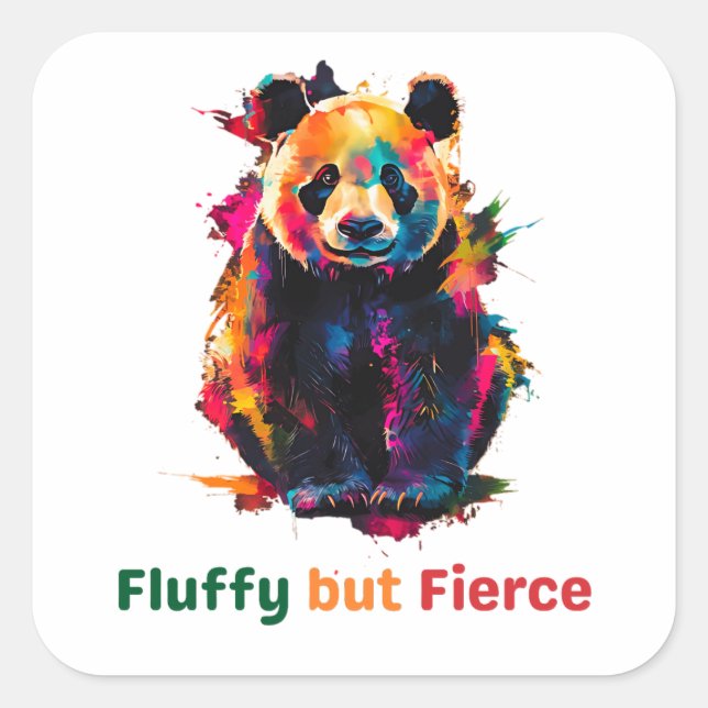 Adesivo Quadrado panda (Frente)