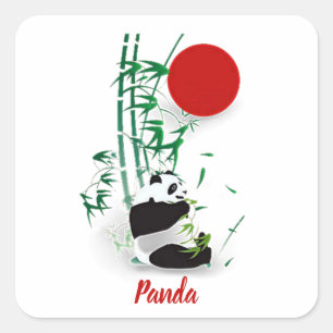 Adesivo Quadrado Panda