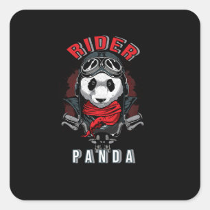 Adesivo Quadrado Panda de Cavaleiro