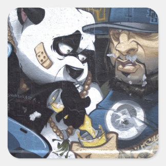 Adesivo Quadrado Panda Love