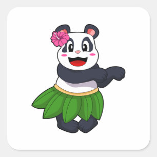 Adesivo Quadrado Panda na dança do Balé