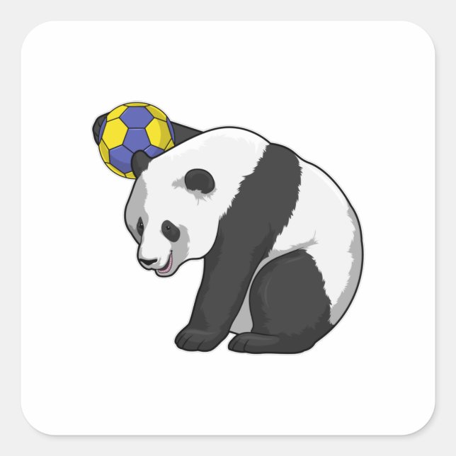 Adesivo Quadrado Panda no Esportes de Andebol (Frente)