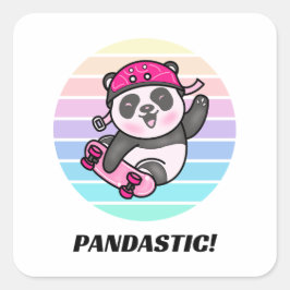 Adesivo Quadrado Pandastic Pun Square Sticker