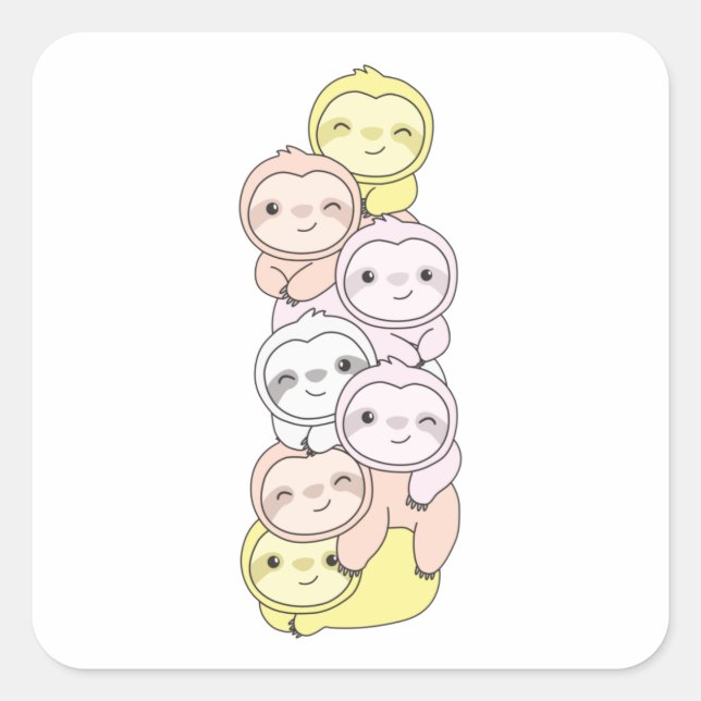 Adesivo Quadrado Pangender Flag Pride Lgbtq Cute Pile Square (Frente)