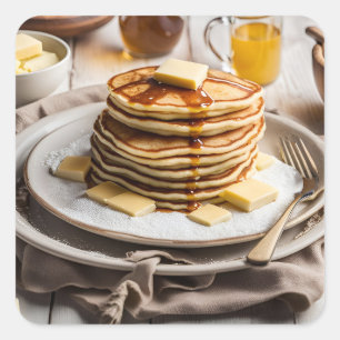 Adesivo Quadrado Panquecas